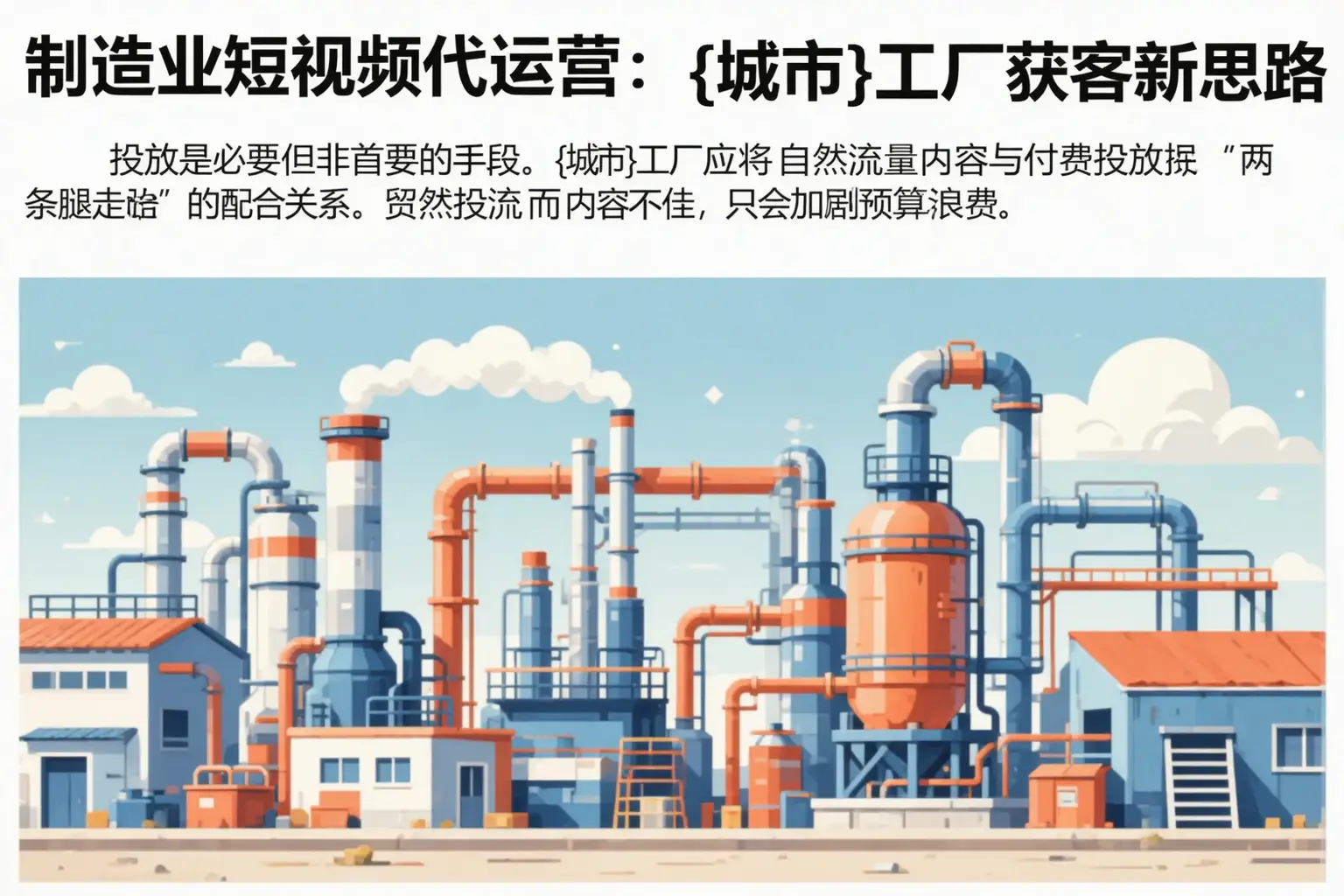 制造业短视频代运营:绛县工厂获客新思路